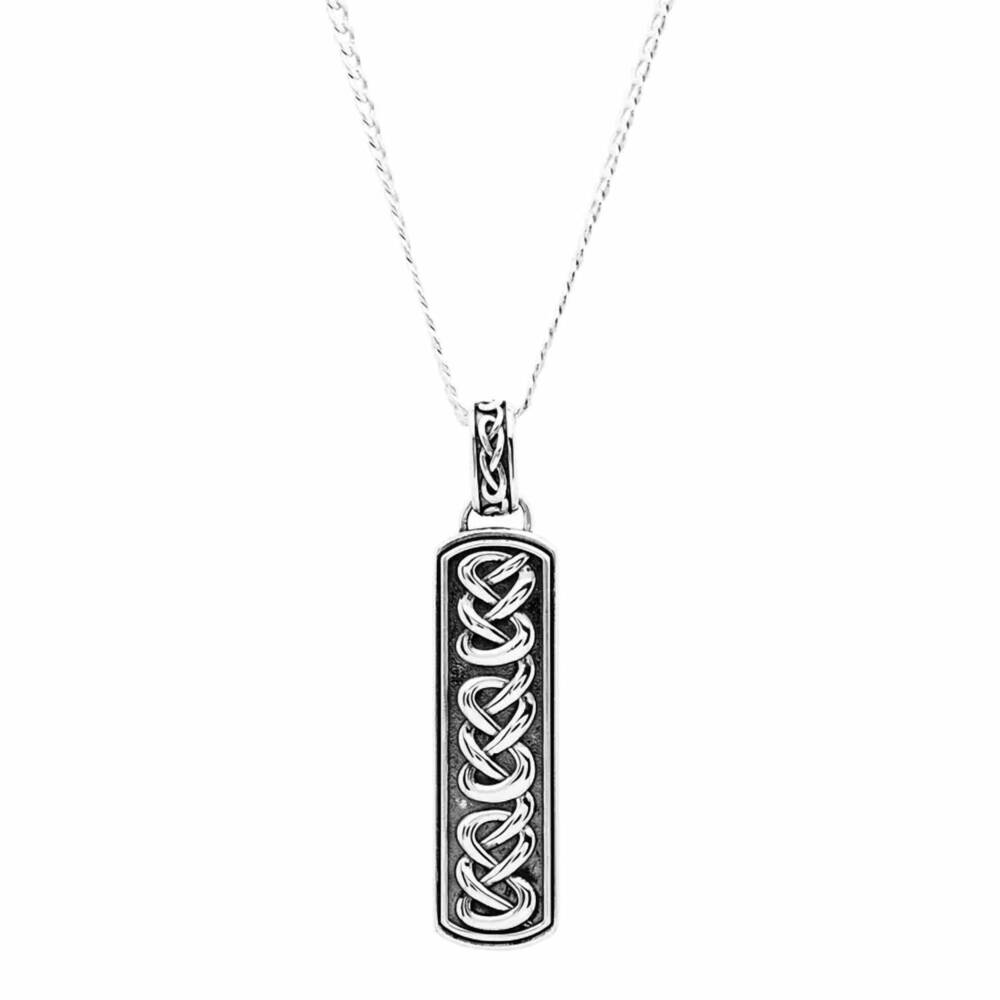 NEW SHANORE men’s celtic knot ingot necklace in silver